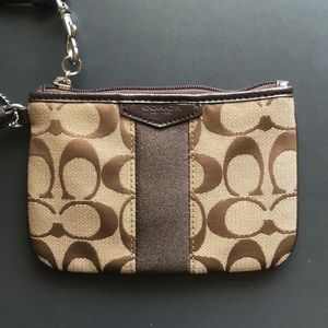 Brown Coach wristlet